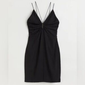 H&M Black Strappy Mini Dress